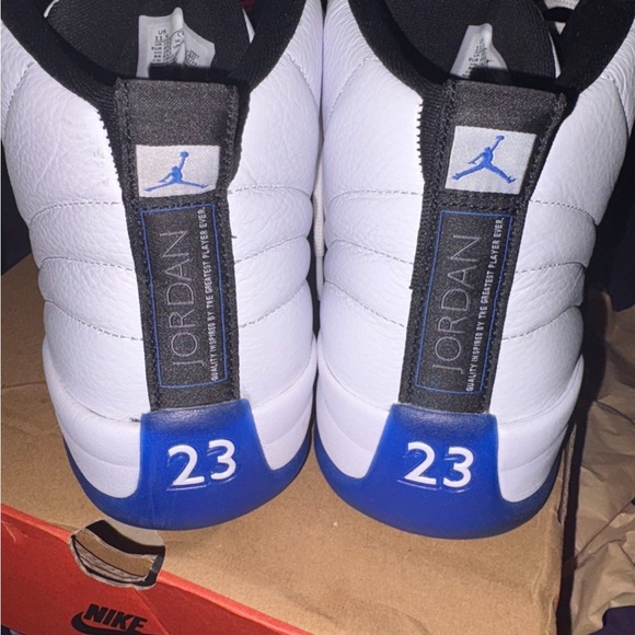 White and Blue High-Top Sneakers main image 5